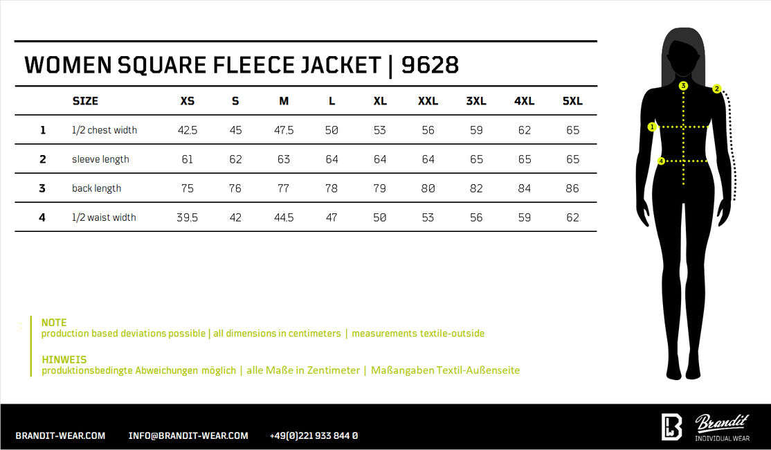 Brandit Square Fleece Μπουφάν Γυναικείο, Μαύρο
