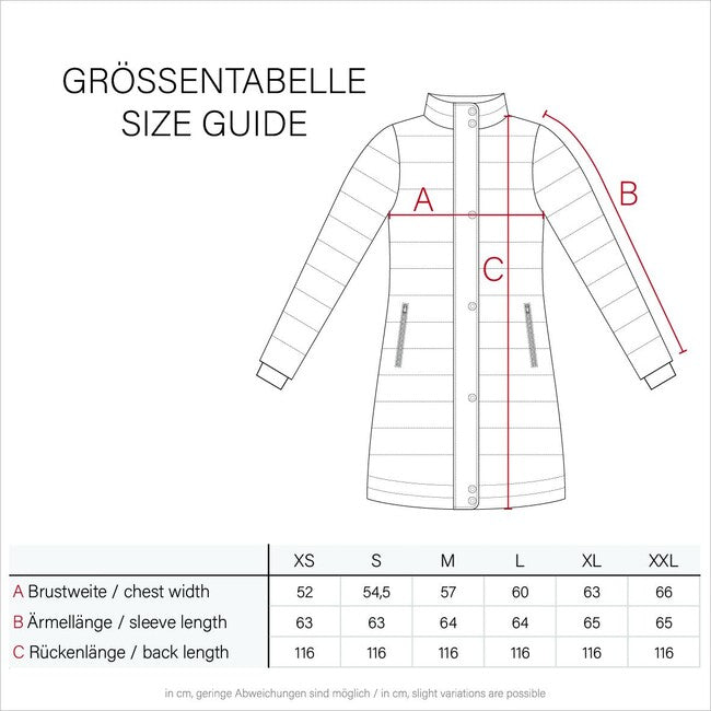 Navahoo Women's Long Winter Jacket with Hood Isalie, Wine