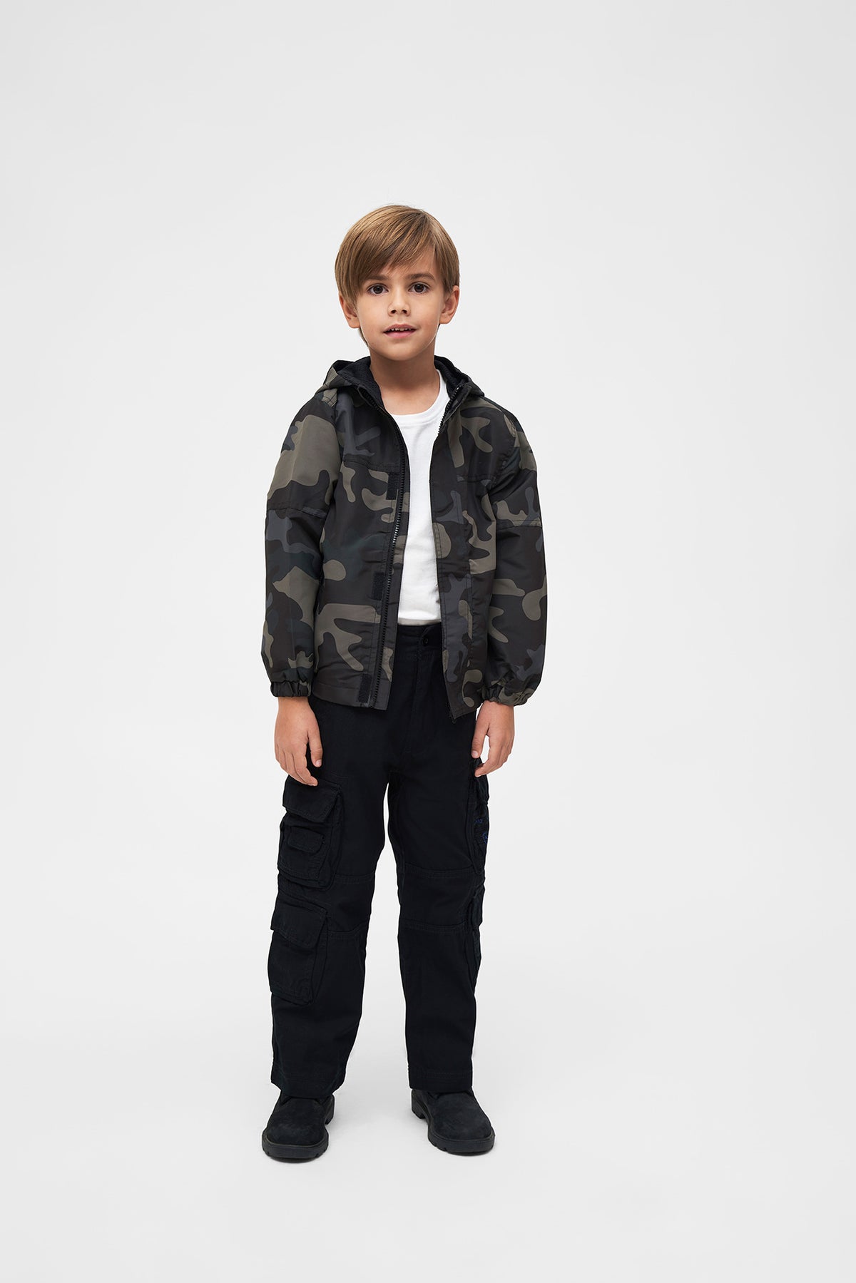 Brandit Summer Frontzip Windbreaker detská bunda, darkcamo