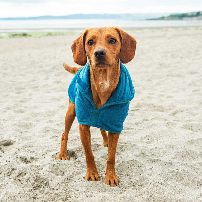 Mountain Paws Dog Robes Μπουρνούζι για σκύλους μεσαίο, μπλε