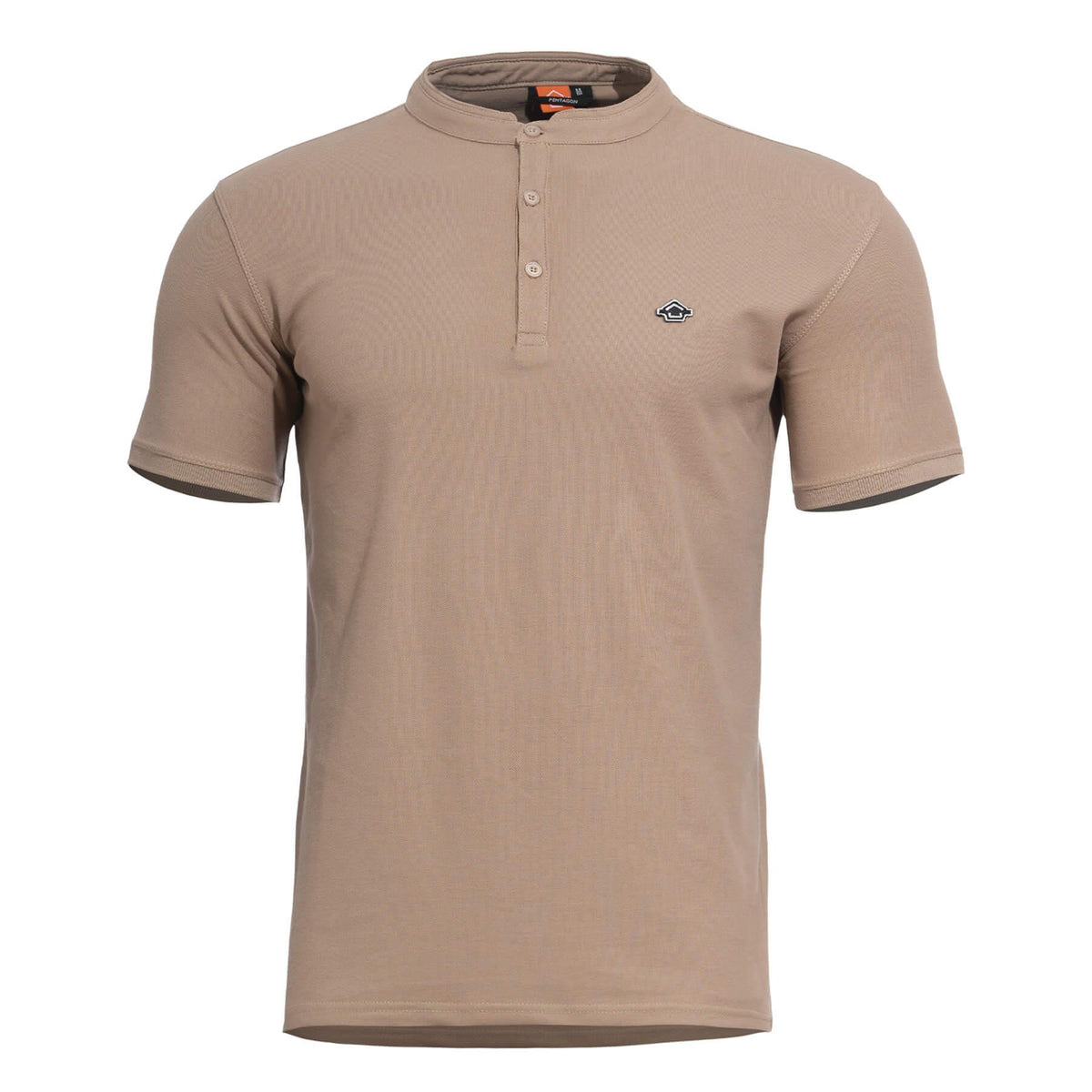 Pentagon Levantes Henley Μπλουζάκι με Κουμπιά, Καφέ