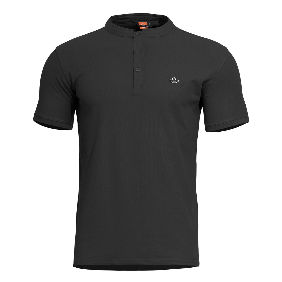 Pentagon Levantes Henley Μπλουζάκι, Μαύρο