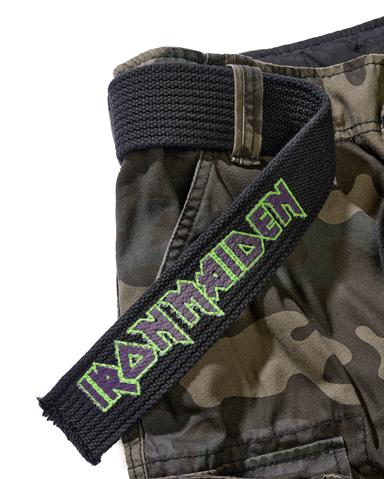 Brandit Iron Maiden The Number of The Beast kraťasy Savage, darkcamo