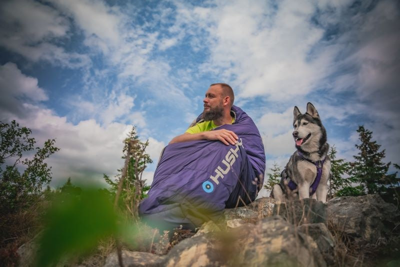 HUSKY Ember Συνθετικό Τρίσεζον Υπνόσακο Μεγάλο, Μπλε/Γκρι