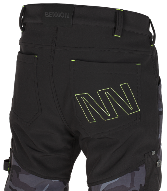 BENNON CAMOS Παντελόνι Softshell, Μαύρο/Γκρι