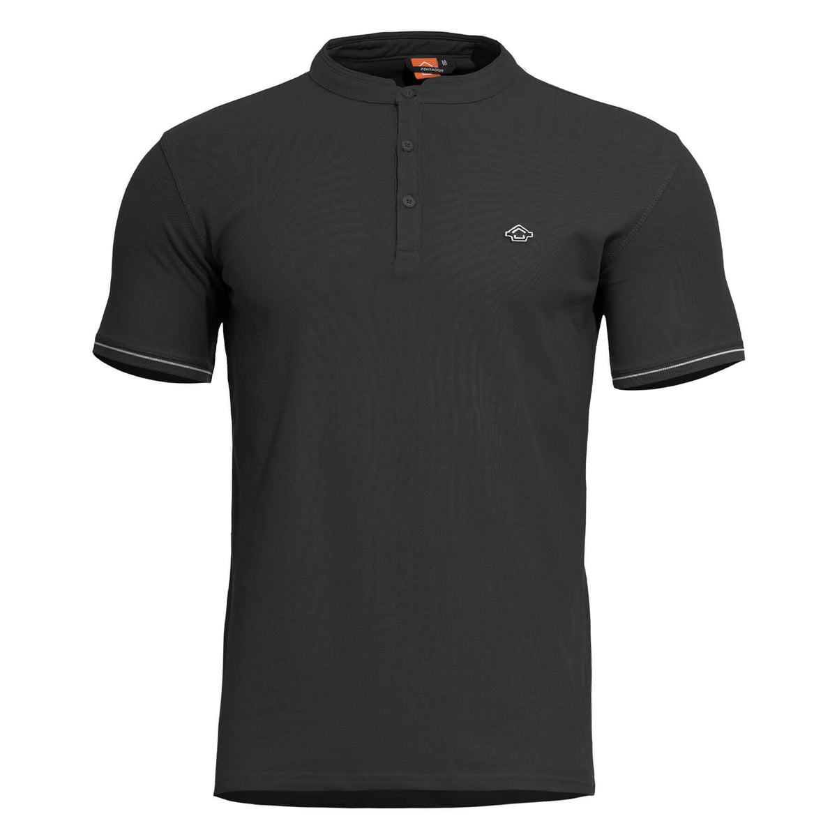 Pentagon Levantes Henley Stripes Μπλουζάκι, Μαύρο