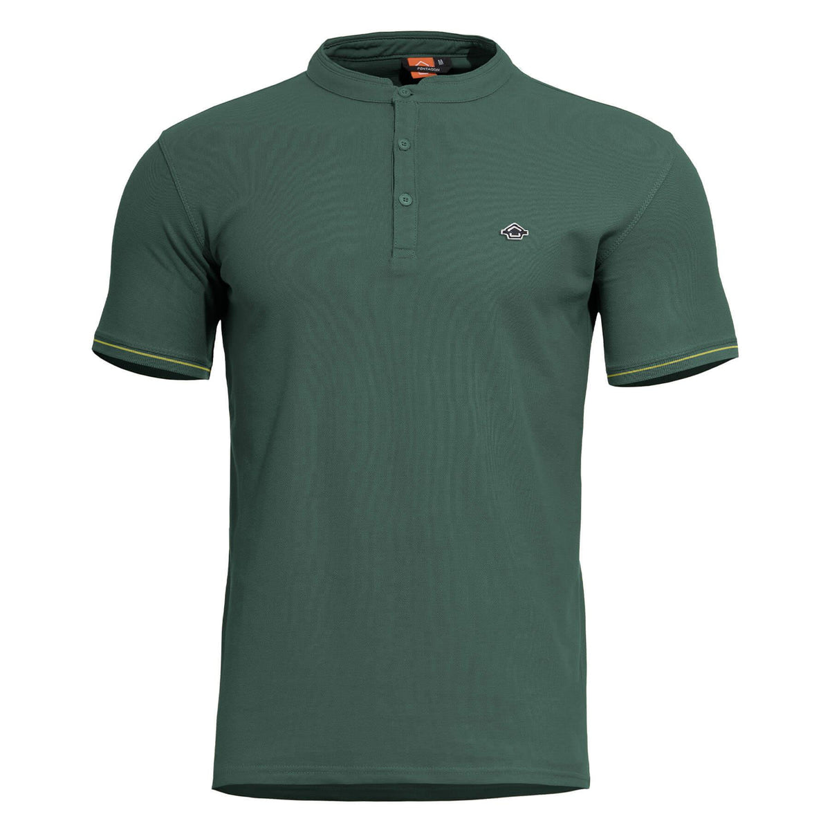 Pentagon Levantes Henley Μπλουζάκι με Κουμπιά, springbok πράσινο