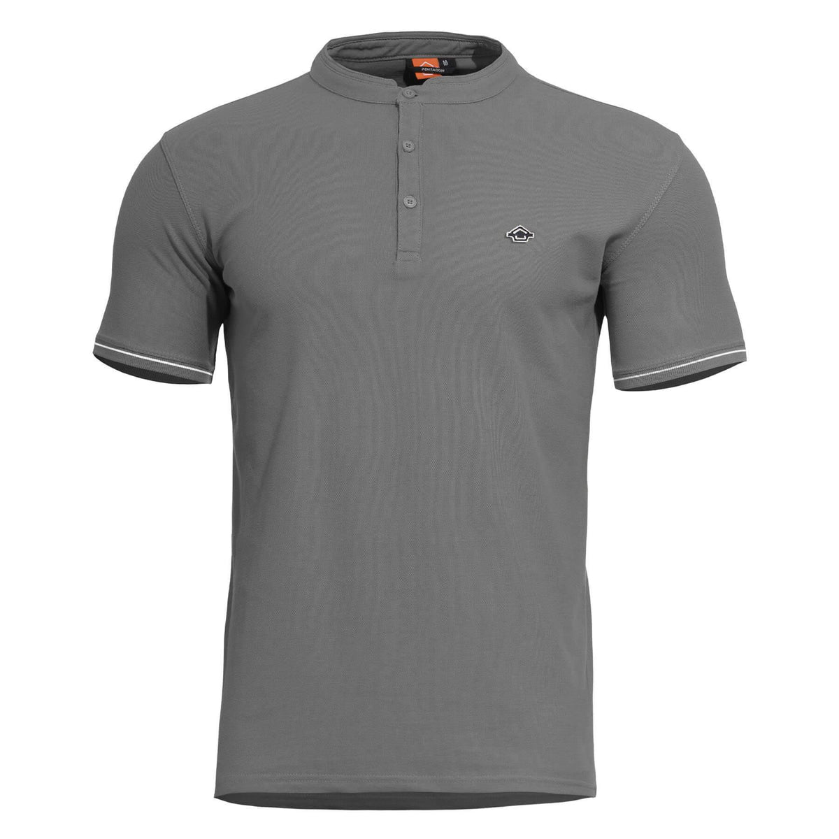 Pentagon Levantes Henley Stripes Μπλουζάκι, Γκρι