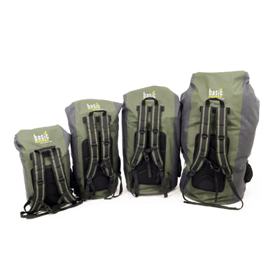 BasicNature Αδιάβροχος Σάκος 60 L, γκρι-πράσινο
