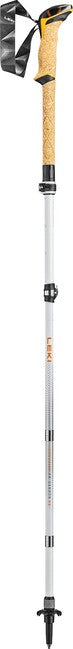 LEKI Cressida FX Carbon AS ραβδοι πεζοποριας, λευκό-mango-ασημι, 100 - 120 cm