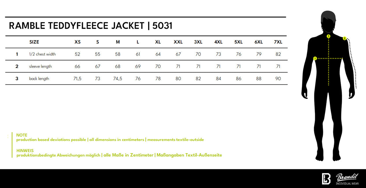 Brandit Ramble Μπουφάν Fleece ανδρικό Teddyfleece, λαδί