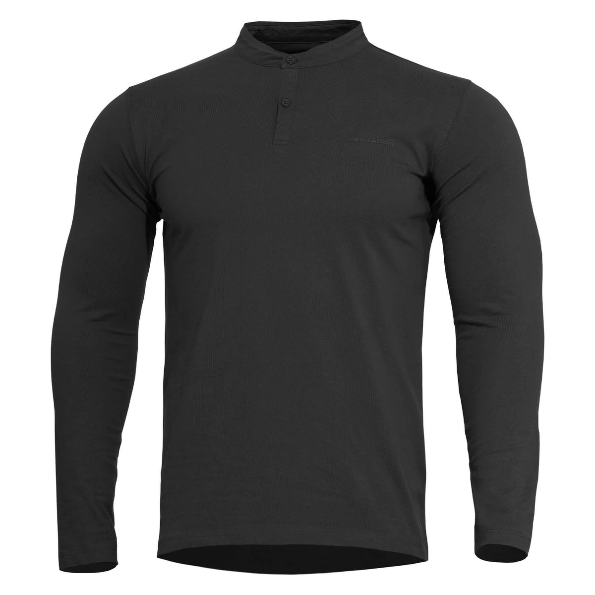 Pentagon Romeo Henley 2.0 μπλουζάκι με μακριά μανίκια, μαύρο