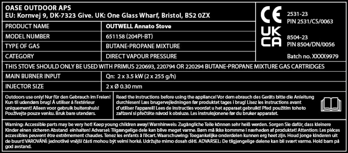 Outwell Anatto Γκαζάκι
