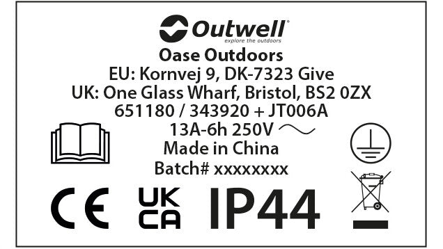 Outwell Opus Μετατροπέας Φις UK 0.3 m