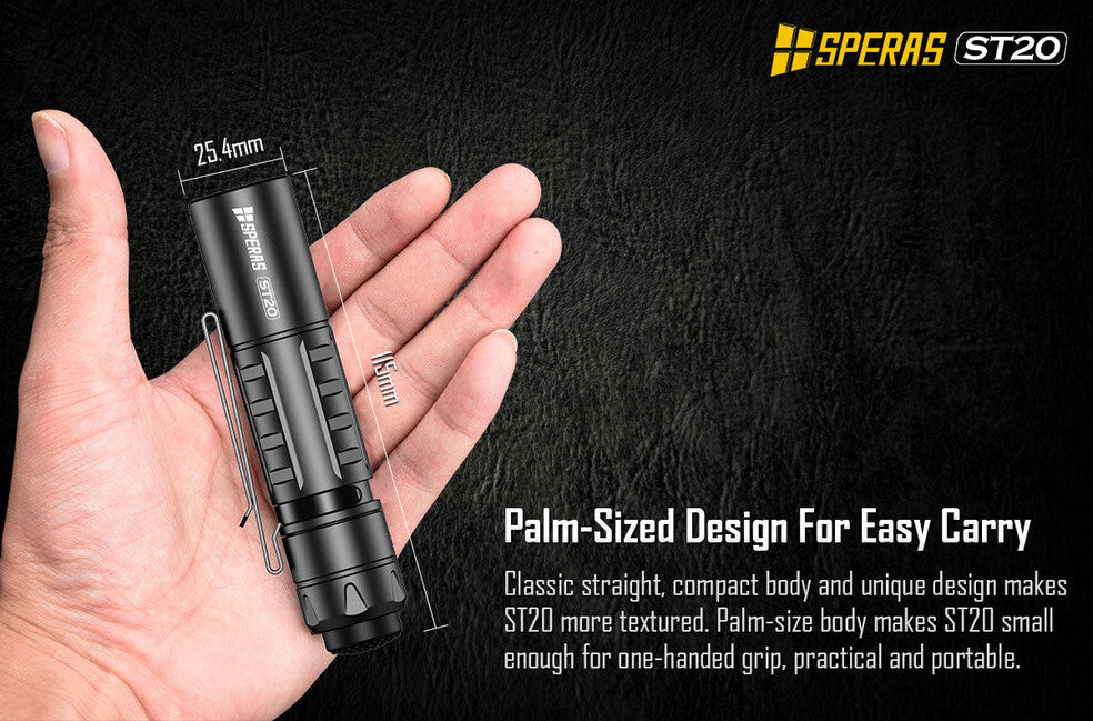 Fenix Speras ST20 Φακός Κεφαλής Τακτικός, Μαύρο