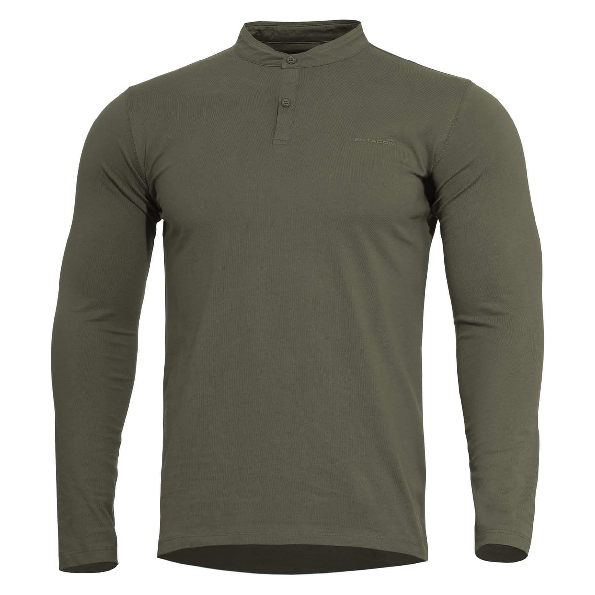 Pentagon Romeo Henley 2.0 Μπλουζάκι με Μακρύ Μανίκι, Λαδί