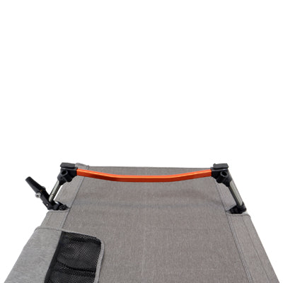 BasicNature Κρεβάτι Κατασκήνωσης Υπερυψωμένο, 190 cm, γκρι