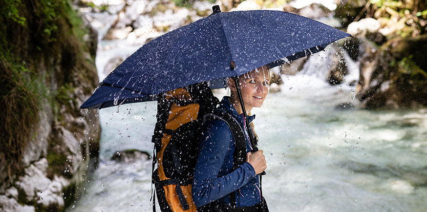 EuroSchirm Swing Backpack Rain Shield Ομπρέλα Σακιδίου, Μπλε