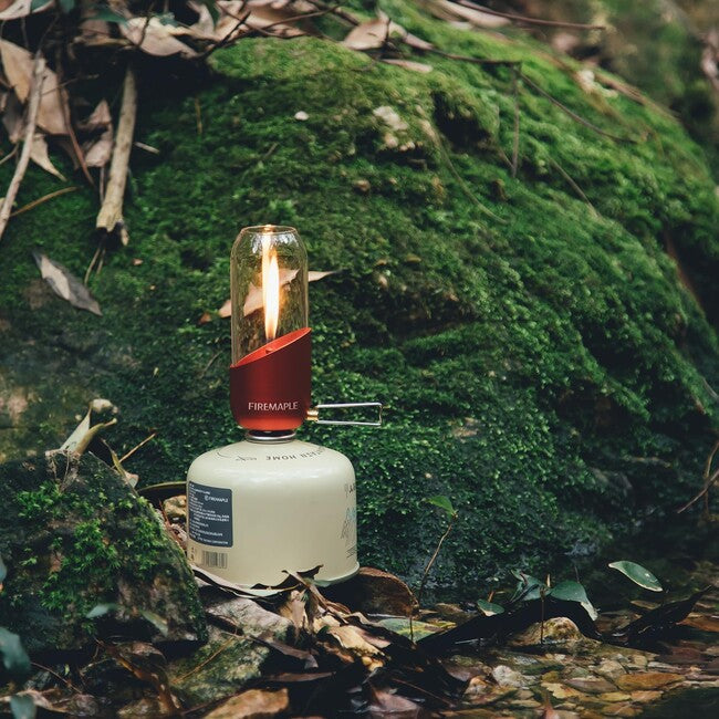 Fire Maple Λαμπάς Αερίου με Γυαλί Βοροπυριτικό, Κόκκινο