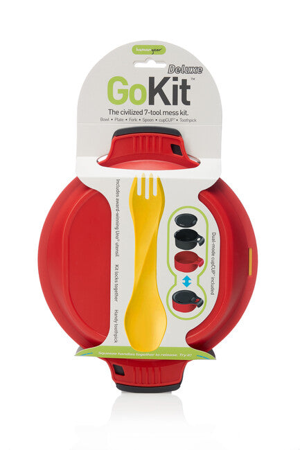 Humangear GoKit Deluxe Θήκη Μεσημεριανού, Ανθρακί-Κόκκινο