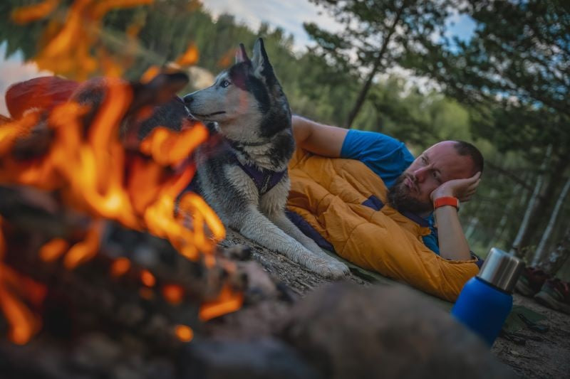 HUSKY Enjoy Long Υπνόσακος, μπλε-πορτοκαλί
