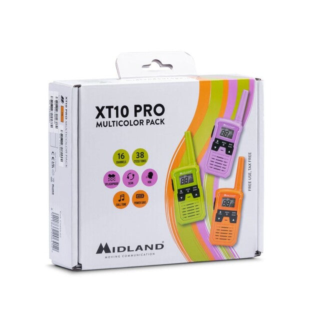Midland XT10 PRO σετ εξωτερικών ασύρματων πομποδεκτών Multicolor τρίχρωμο