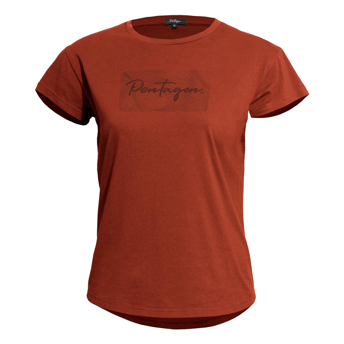 Pentagon Whisper Contour women's short-sleeve t-shirt, maroon red