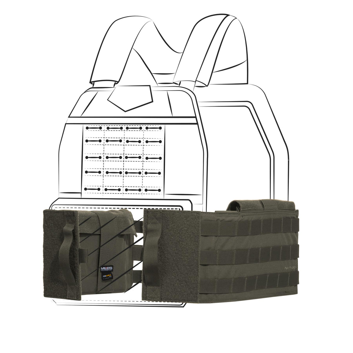 Pentagon Ζώνη Combat Modular, RAL7013