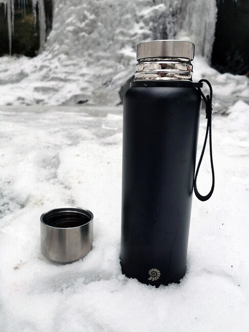 Origin Outdoors PureSteel Θερμός Κενού 1 l, μαύρο
