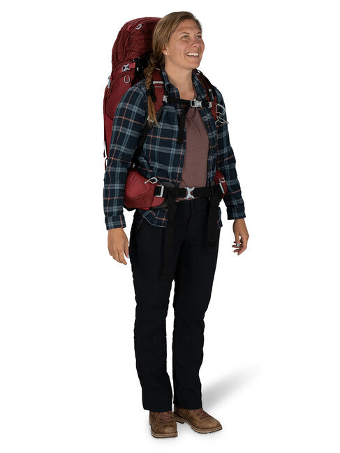 OSPREY AURA AG 65 Σακίδιο Πεζοπορίας, berry sorbet red
