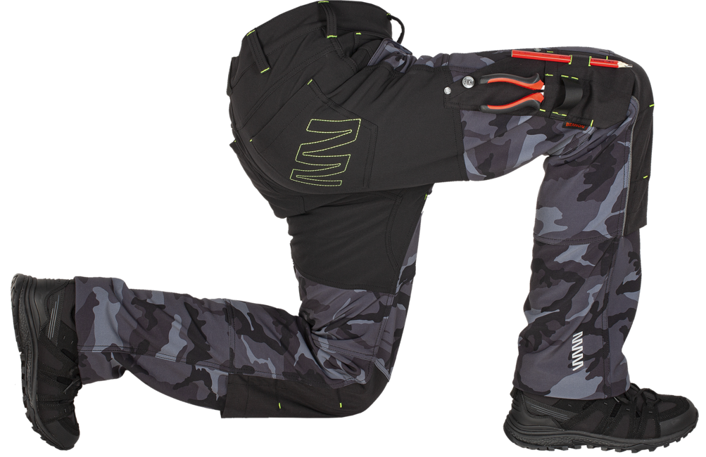 BENNON CAMOS Παντελόνι Softshell, Μαύρο/Γκρι