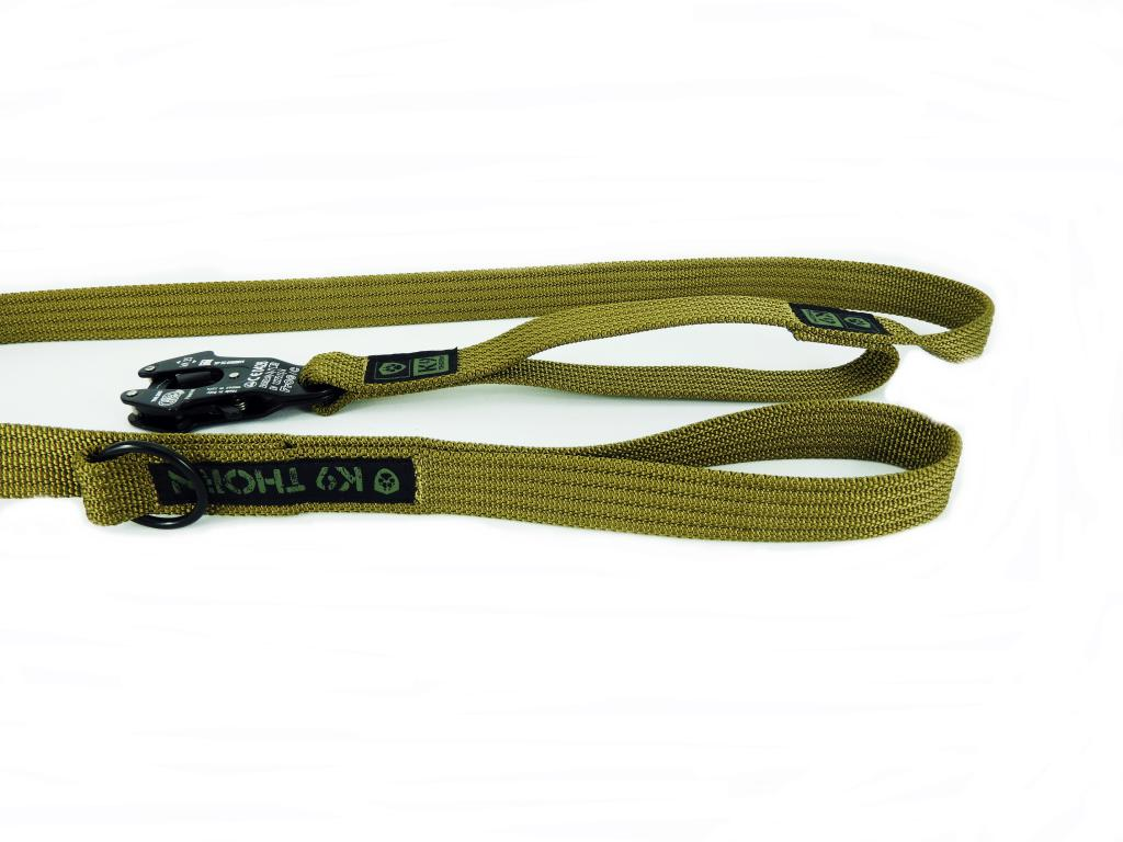 K9 Thorn Kong Frog vodítko s 2 rukoväťami, coyote, 150 cm