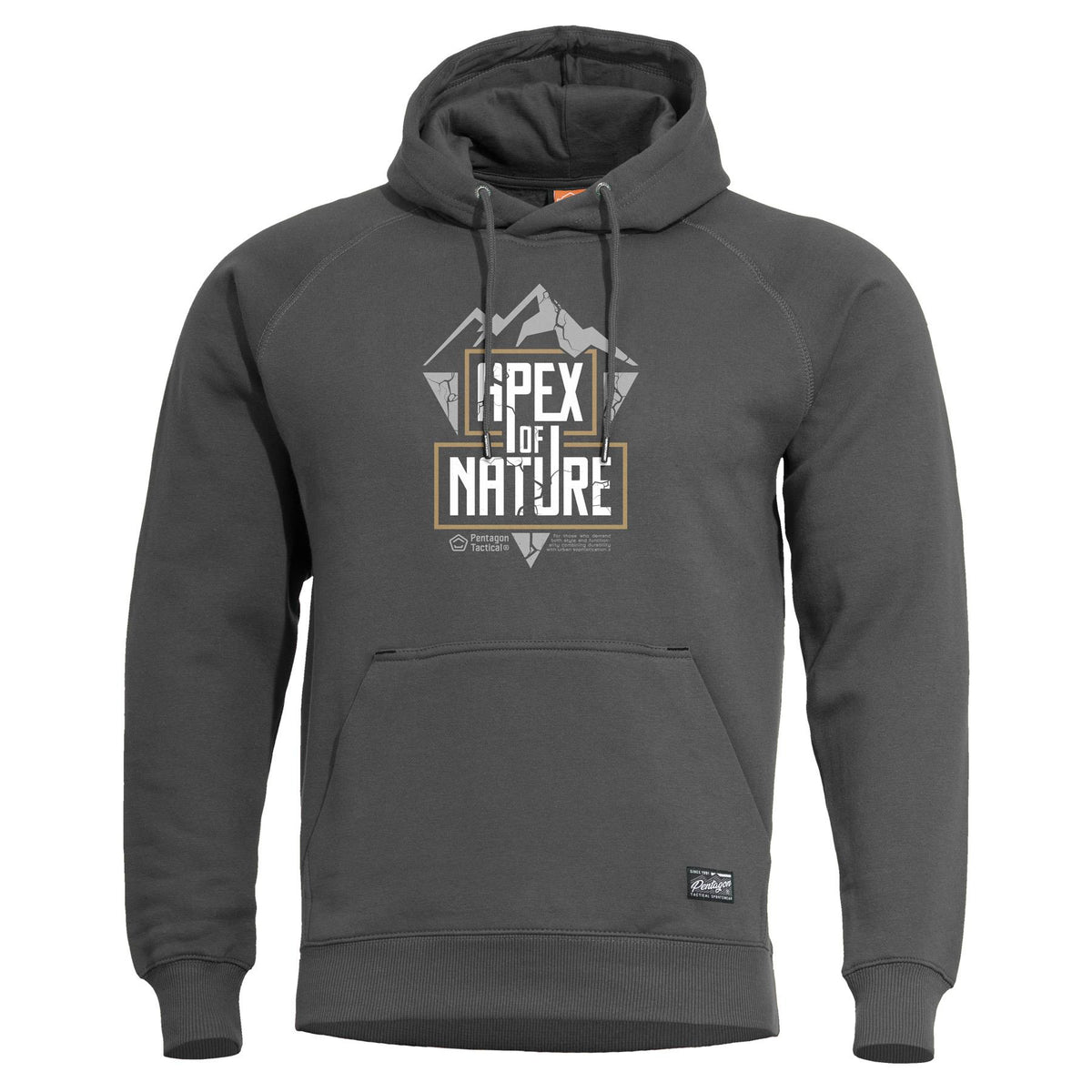 Pentagon Apex Of Nature men's hoodie, grey
