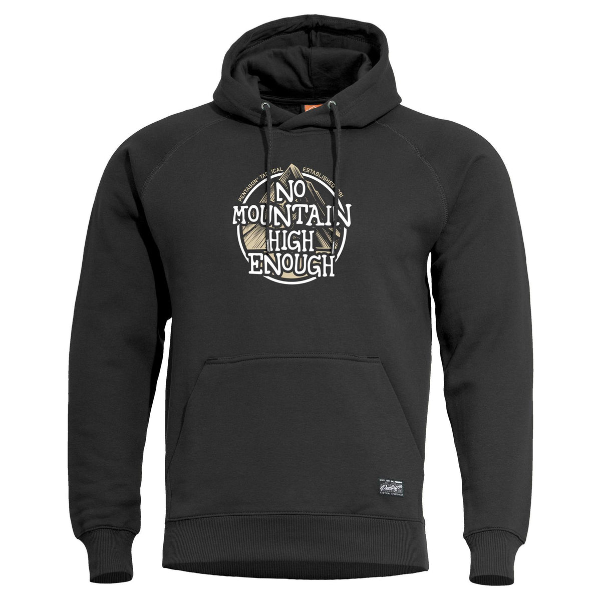 Pentagon No Mountain men's hoodie, black