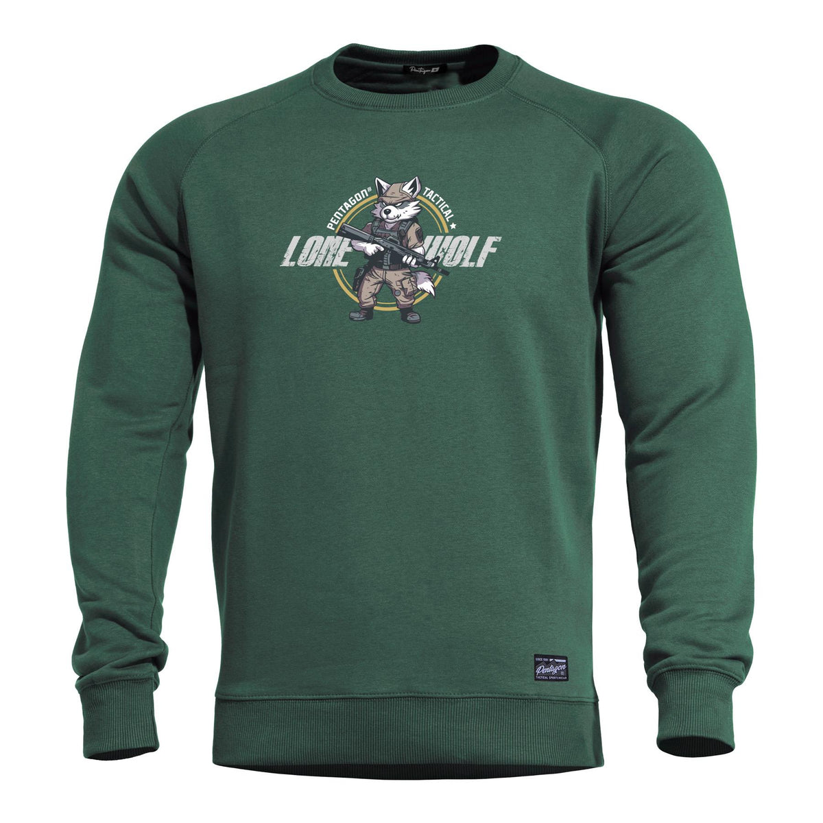 Pentagon Lone Wolf moški pulover brez kapuce, springbok green