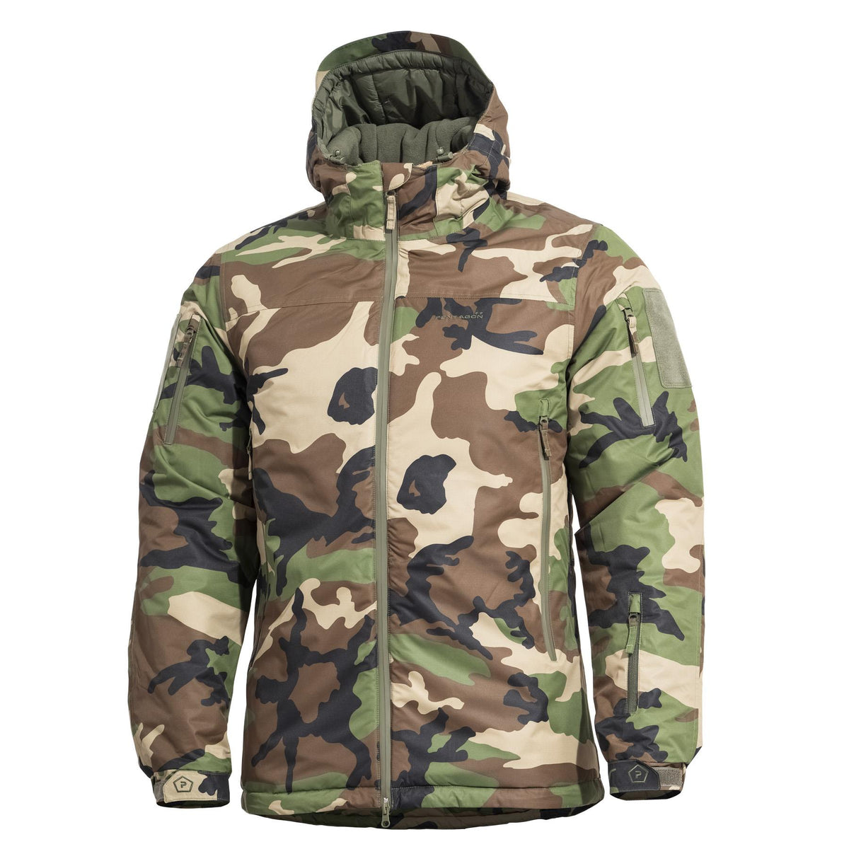 Pentagon Hoplite Parka moška zimska jakna, woodland