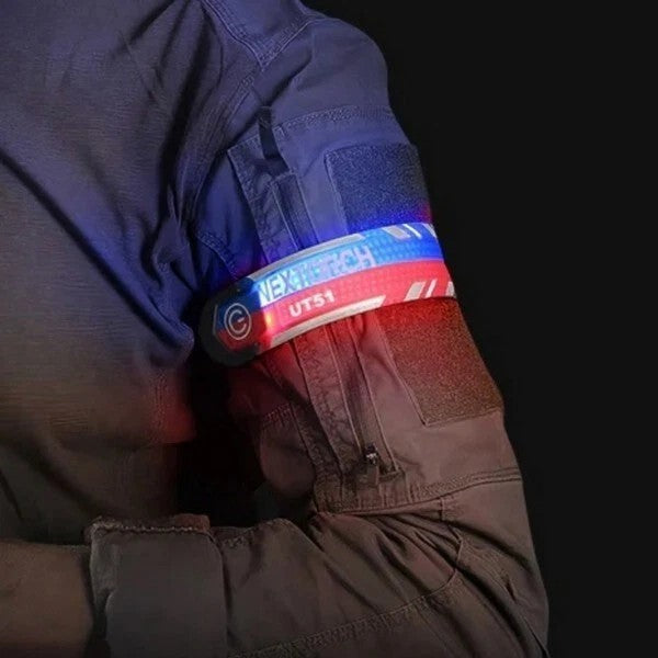 NexTorch® UT51 Ανακλαστική Ζώνη Ασφαλείας με Αναλαμπή, Κόκκινο-Μπλε