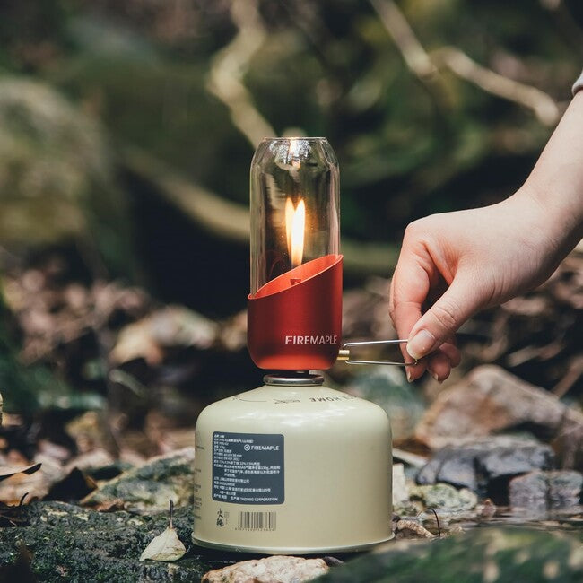 Fire Maple Λαμπάς Αερίου με Γυαλί Βοροπυριτικό, Κόκκινο