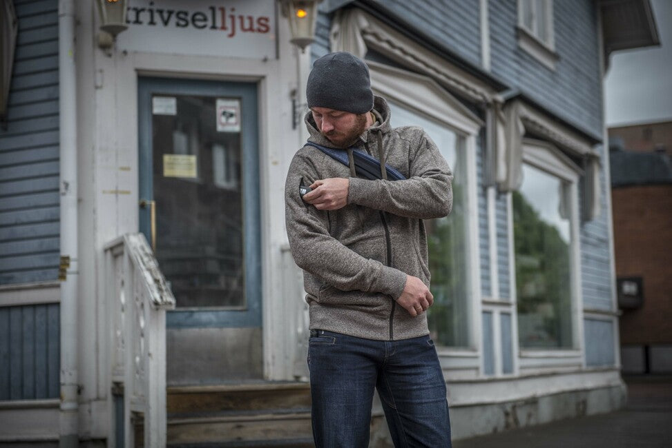 Helikon-Tex Φούτερ Tactical Covert με Κουκούλα FullZip, Melange Light Tan