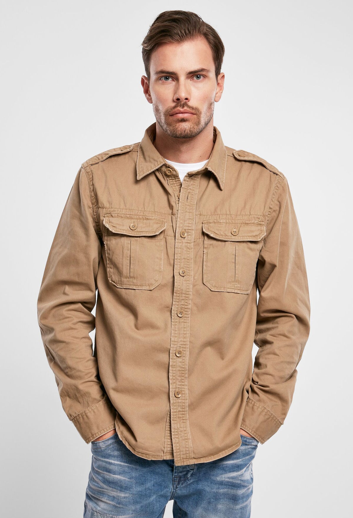 Brandit Vintage pánska košeľa, Khaki