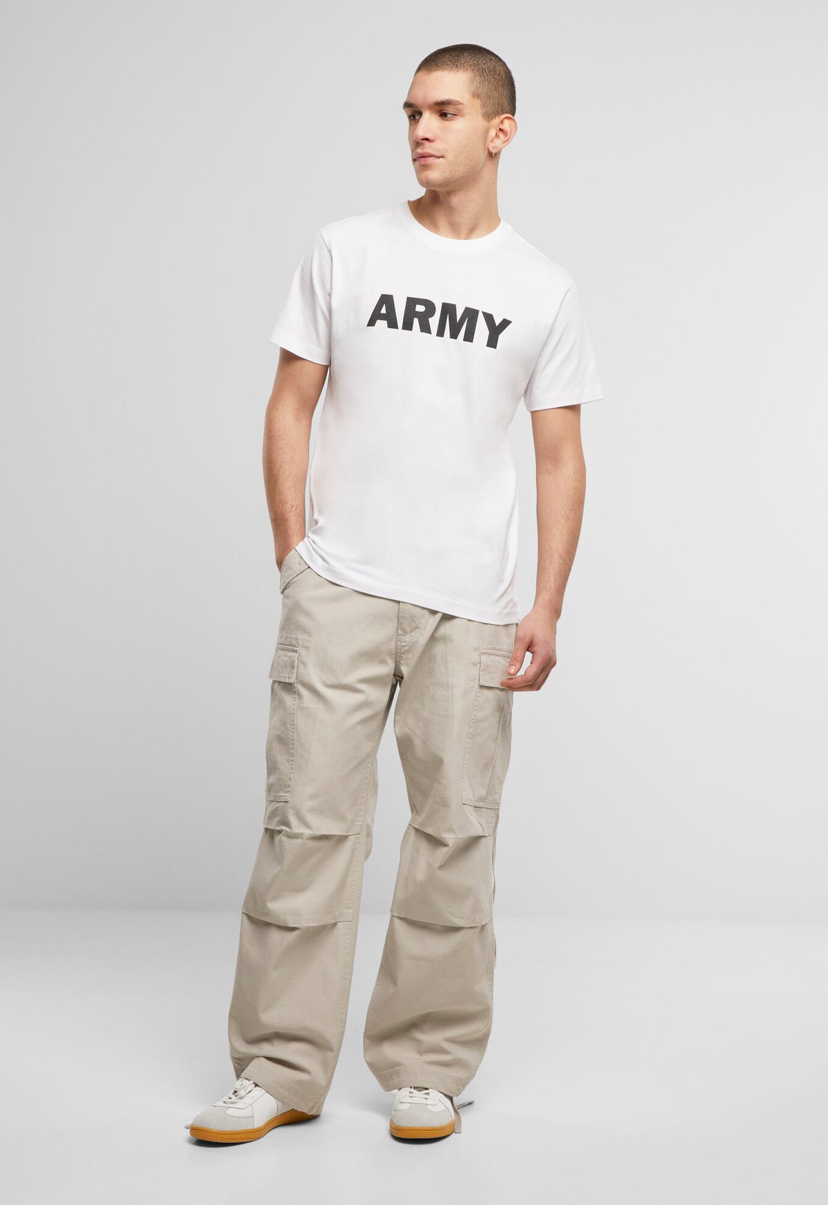Brandit Army tričko, biela