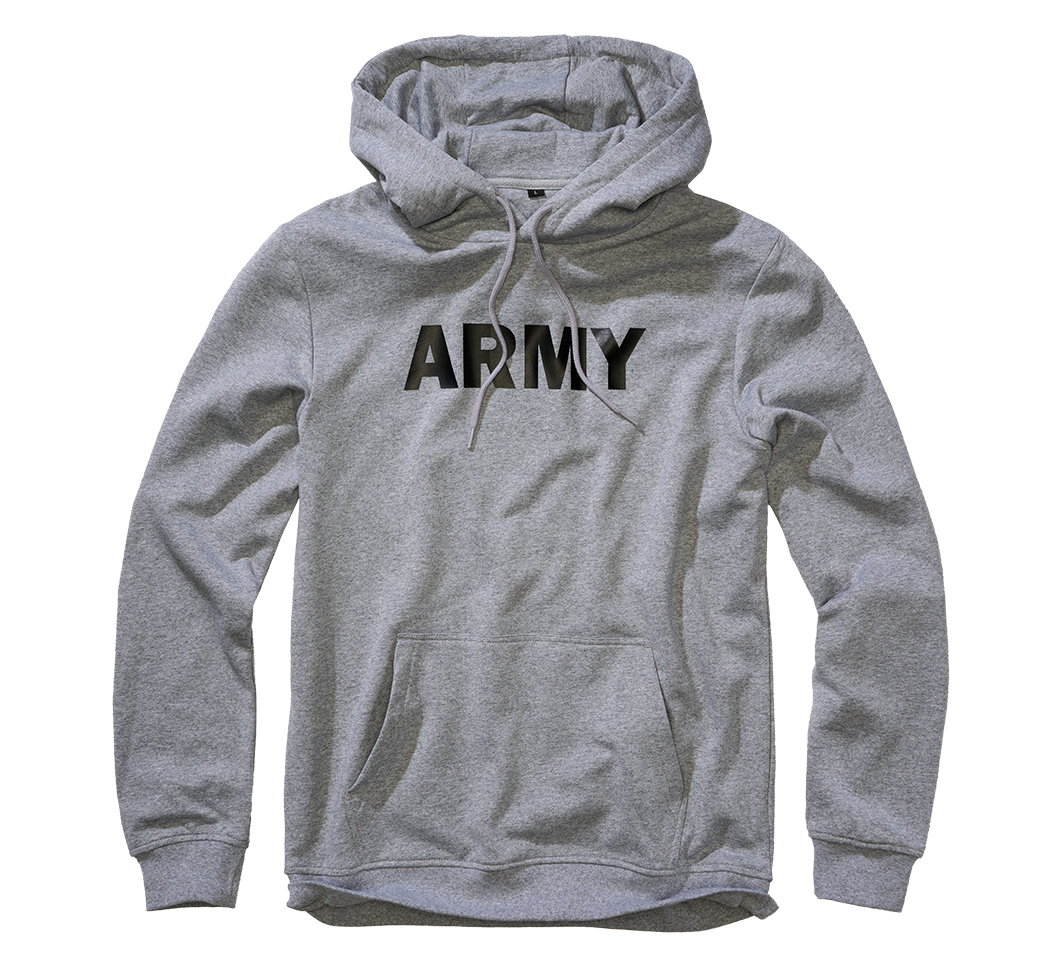 Brandit Army mikina s kapucňou, grey melange