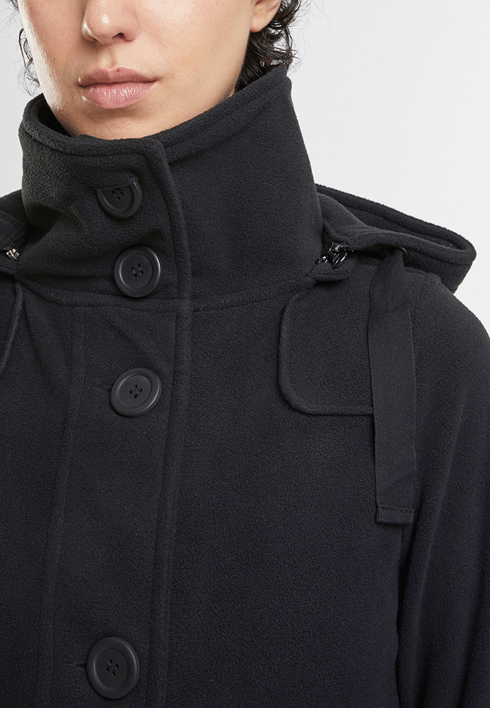 Brandit Square Fleece dámsky kabát, čierny