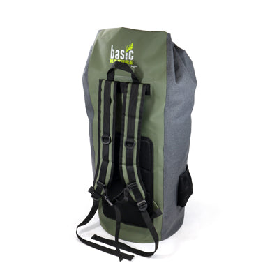 BasicNature Αδιάβροχη Τσάντα 90 L, γκρι-πράσινο