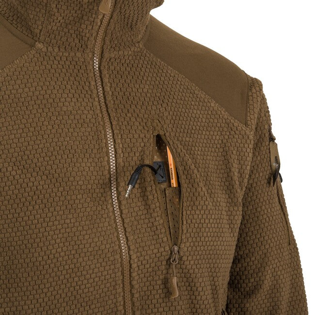 Helikon-Tex Alpha Hoodie Φούτερ με Κουκούλα Fleece, Λαδί