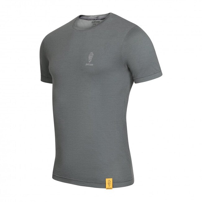 Patizon Μπλουζάκι Merino Gun Metal ανδρικό με κοντό μανίκι