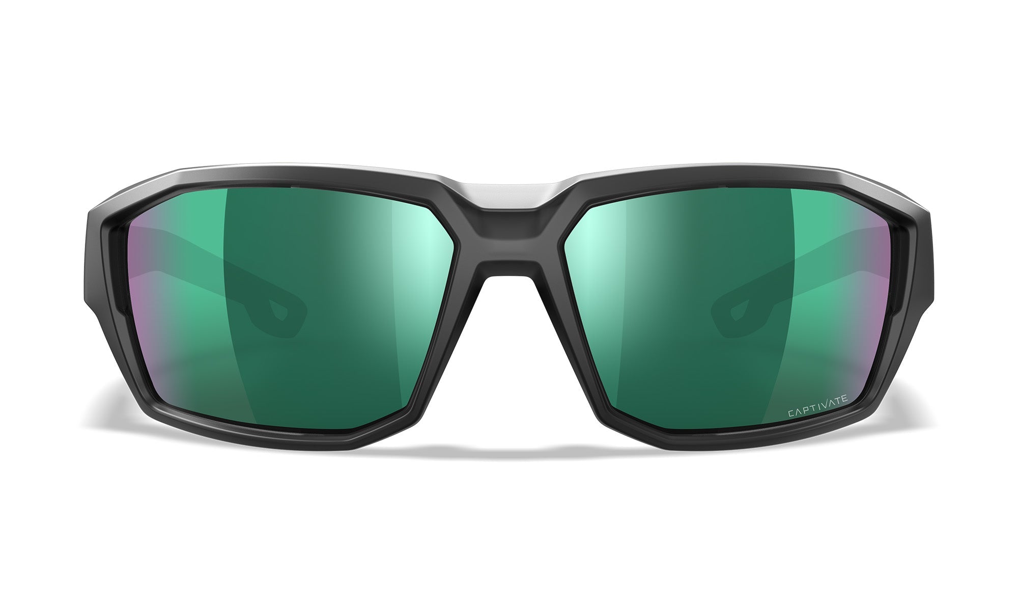 Wiley X Alpine balistické slnečné okuliare, Matte Translucent Black / CAPTIVATE Polarized Green Mirror