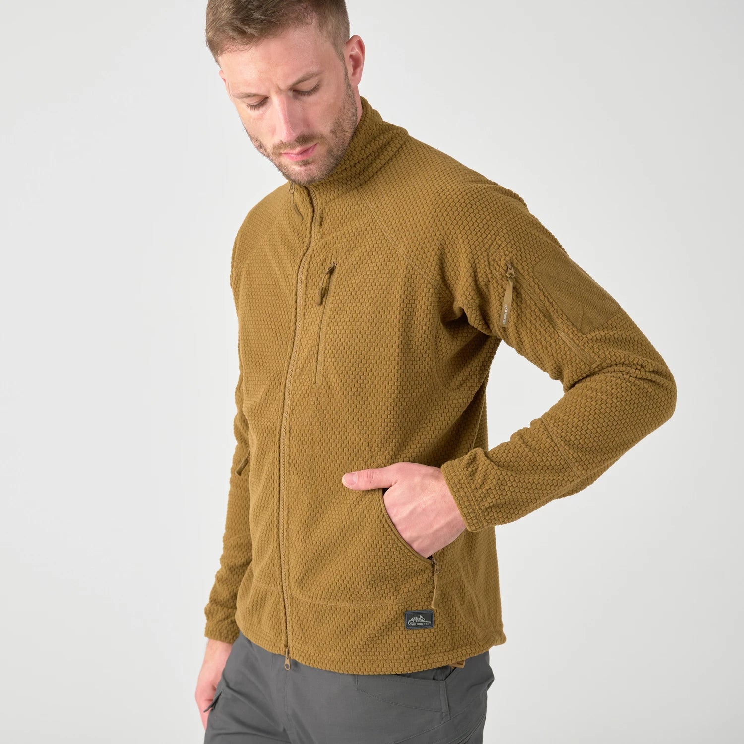 Helikon-Tex Alpha Tactical flisová bunda, čierna – detail 5
