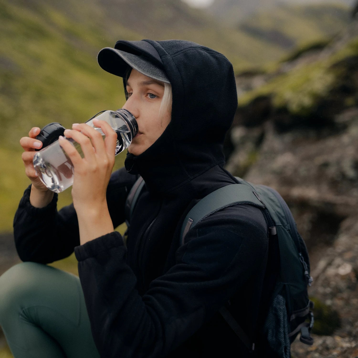 Helikon-Tex Cumulus flisová mikina dámska s kapucňou – v použití 2