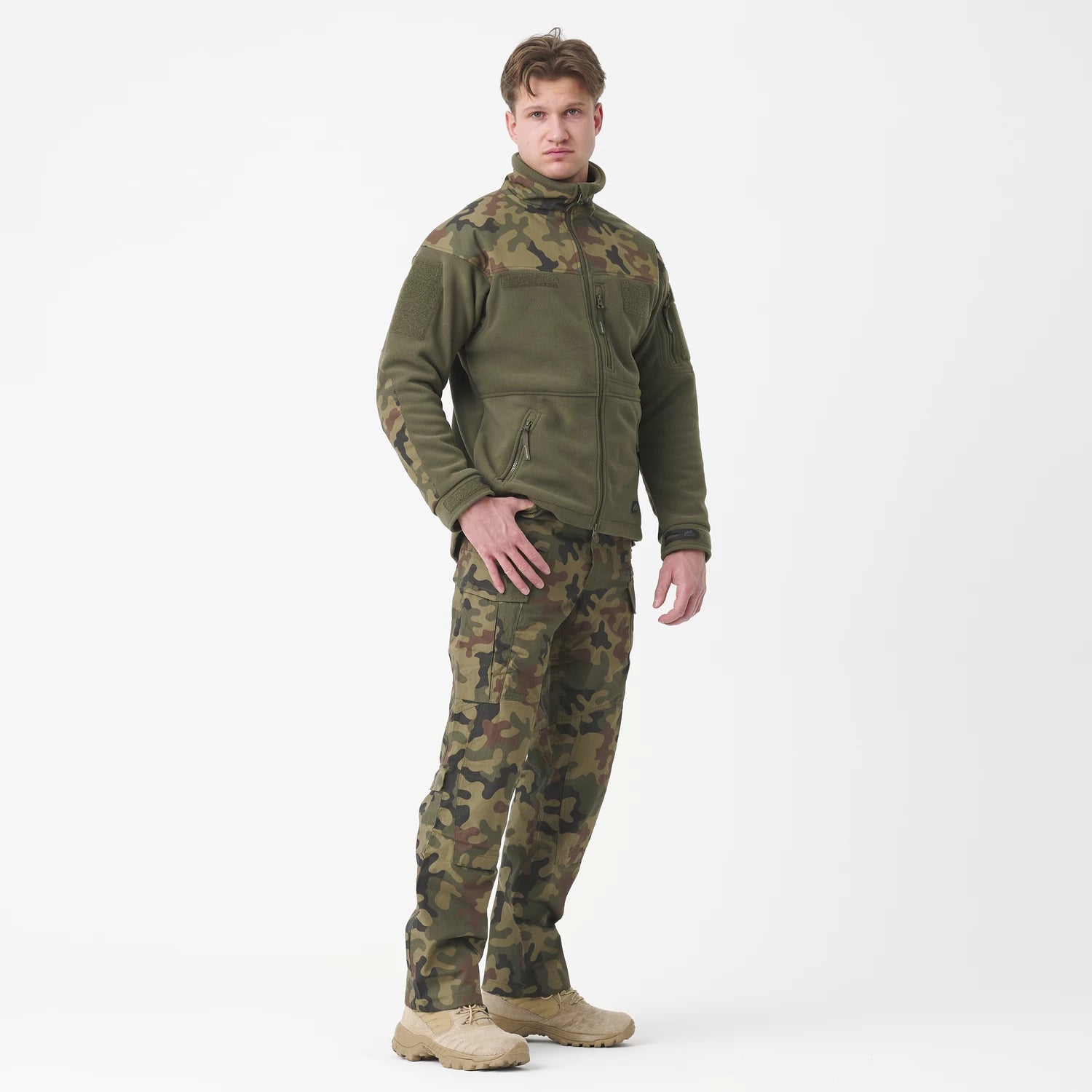 Helikon-Tex Infantry flisová bunda, čierna woodland, 330g/m2 – detail 1